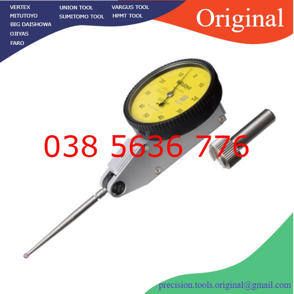 (Stock) MITUTOYO đồng hồ so đầu kim ruby 513-477-10E 1mm/0.01 0-50-0