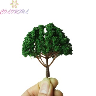【COLORFUL】Model Tree Decorate Diorama Green Plastic Roadway Sand Table Set Train Tree