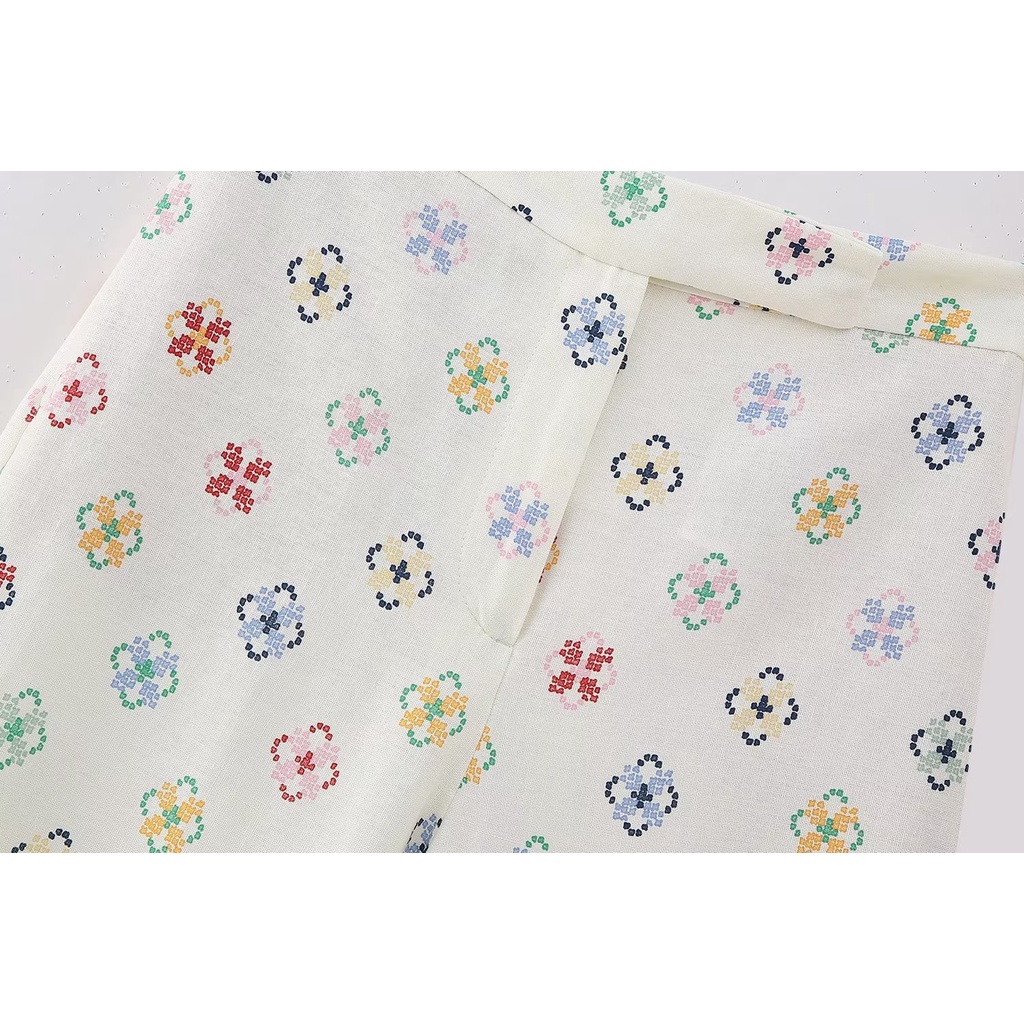 Áo vest + Quần In Họa Tiết qunz Pha Trộn 6010