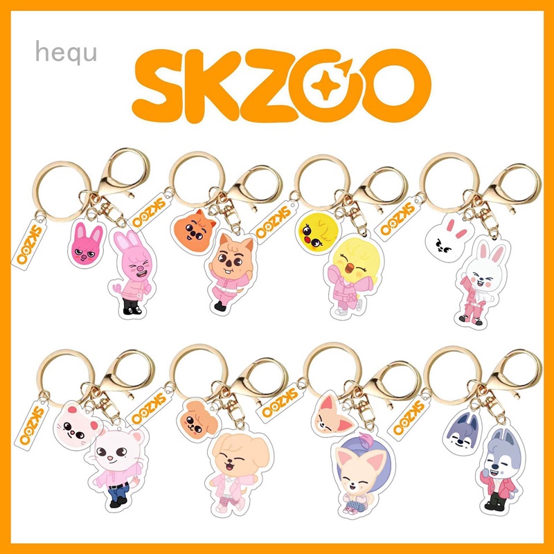 Móc Khóa Nhựa Acrylic In Hình Nhóm Nhạc Kpop Stray Kids Skzoo