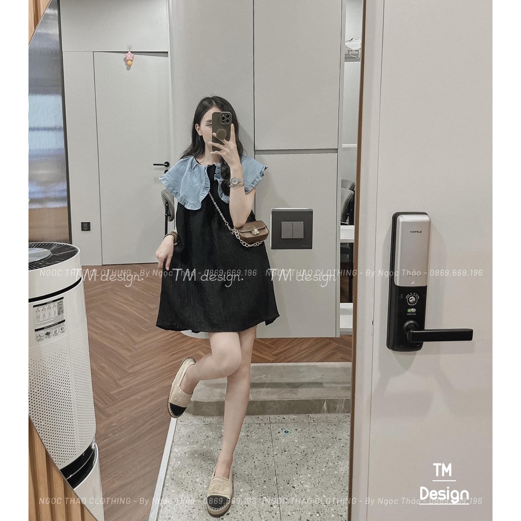 VÁY ĐI CHƠI, VÁY BABYDOLL CỔ BÈO LOANG DẬP LY CỰC HOT
