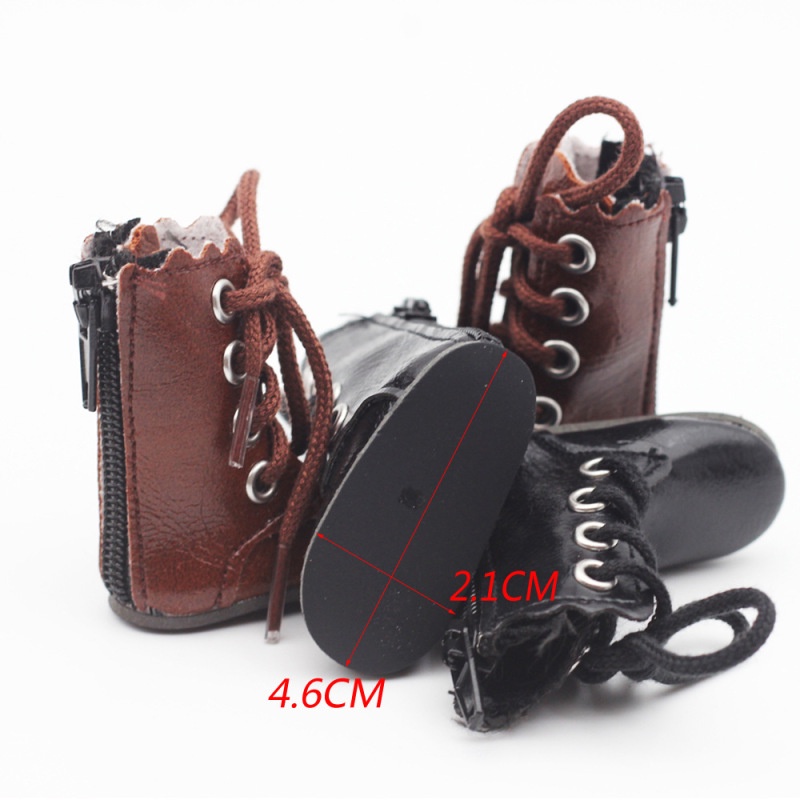 1 đôi giày búp bê cho búp bê 30 cm thời trang high-top boots mini diy dress up toy shoes for handmade 1/6 doll 4.6 * 2.1cm