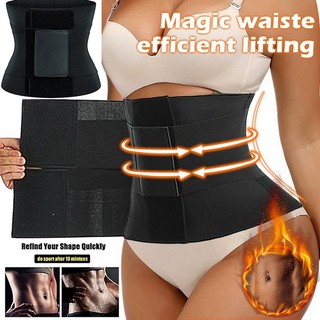 Waist trimmer belt slimming body shaper for women tummy wrap plus size invisible weight loss belly cincher corset