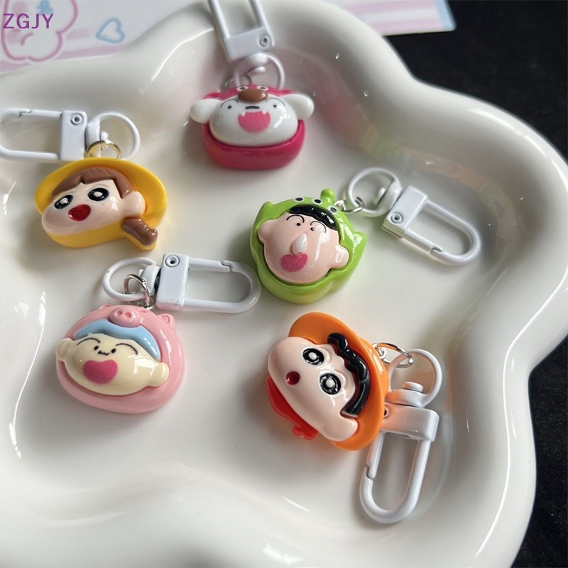 Terokk phim hoạt hình anime crayon shin-chan dễ thương nhựa móc khóa kawaii túi đi học mặt dây chuyền nhỏ tai nghe hộp đựng mặt dây chuyền phụ kiện trang trí mới