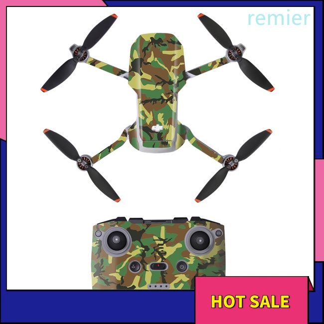 Re sunnylife miếng dán chống xước cho dji mini 2 drone body arm phụ kiện bảo vệ điều khiển từ xa