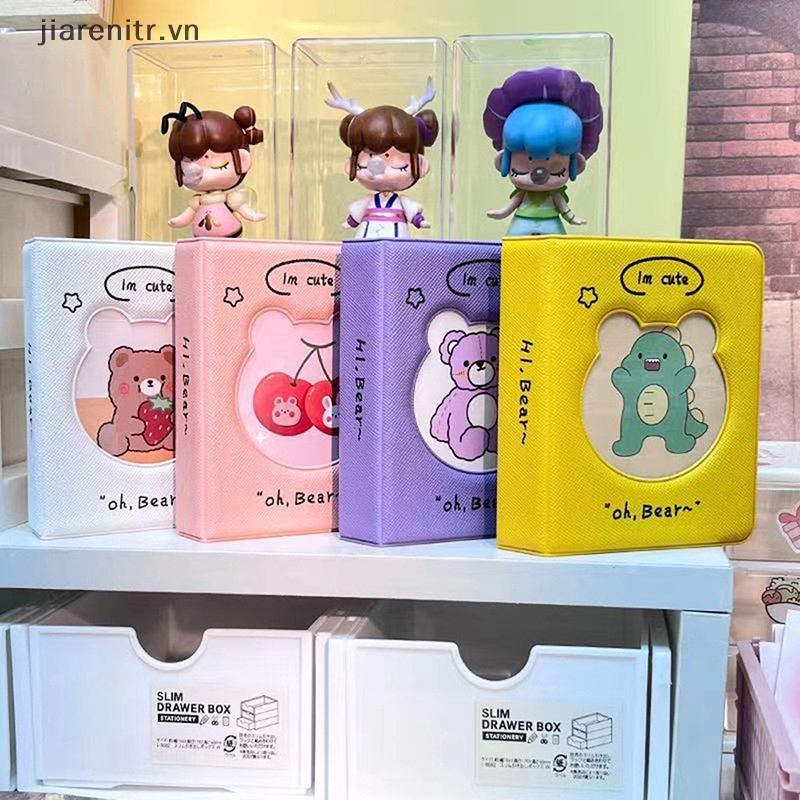 Ji 3 inch giá đỡ photocard heart love album ảnh rỗng 32 túi kpop card binder mini idol hình ảnh lưu trữ hộp đựng sưu tập sách vn