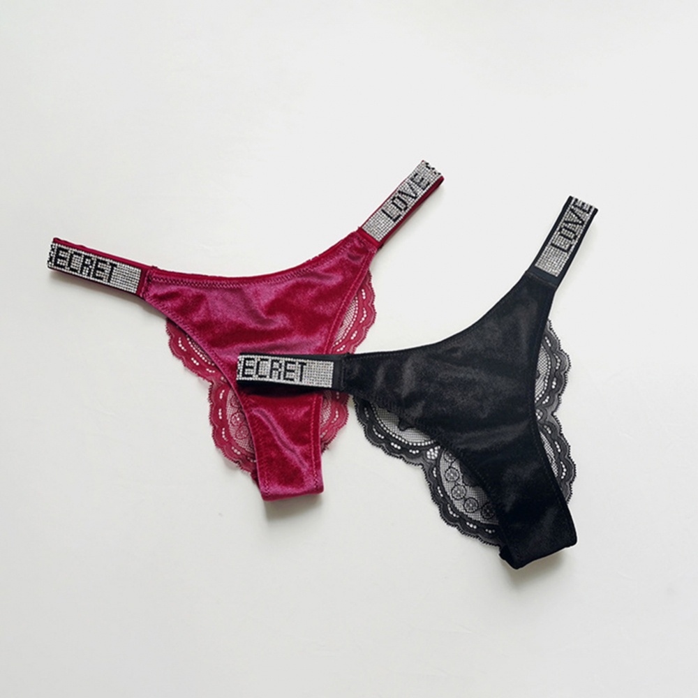 Womens thongs underpant velvet briefs all seasons g-string panties sexy