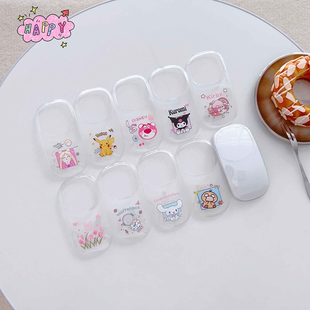 Đối với apple magic mouse1 / 2 case phim hoạt hình dễ thương ins fashion tpu earphone cover cho magic mouse 1 2 vỏ trong suốt bảo vệ