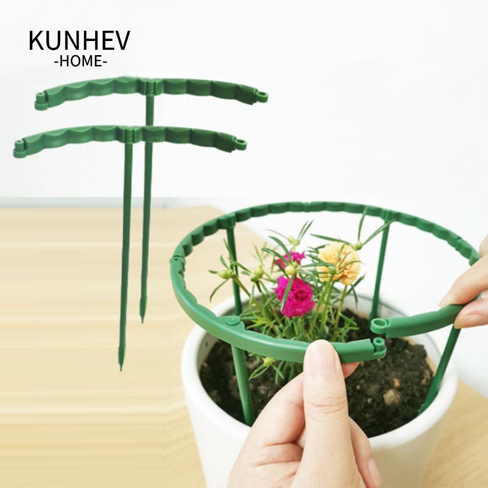 KUNHEV 10 cái / bộ hỗ trợ cây trồng vườn nhà giá đỡ nửa tròn có thể tháo rời chậu hoa giá đỡ biên giới