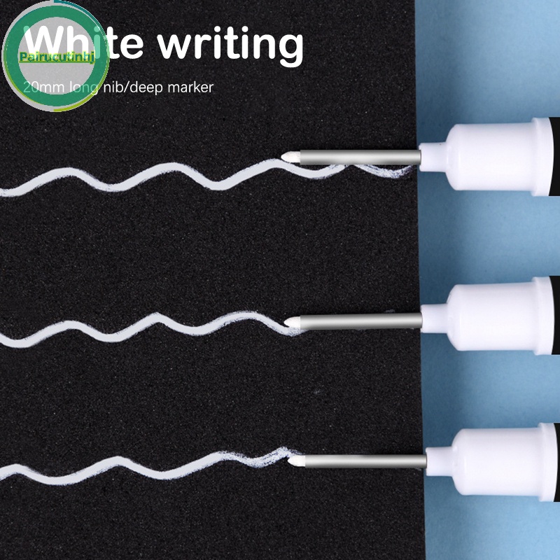 Pairhj 20mm mực trắng bút đánh dấu đầu dài phòng tắm trang trí chế biến gỗ bút đánh dấu lỗ sâu đa năng vn