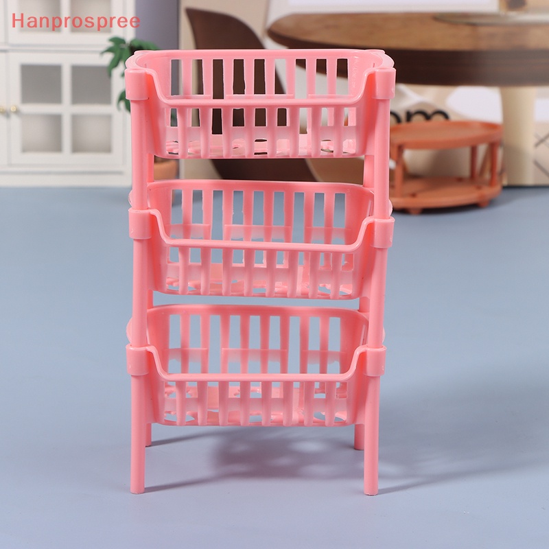 Hanprospree> 1/12 dollhouse mini food fruit storage giỏ búp bê nhà có thể xếp chồng lên nhau giỏ trang trí nhà búp bê phụ kiện tốt
