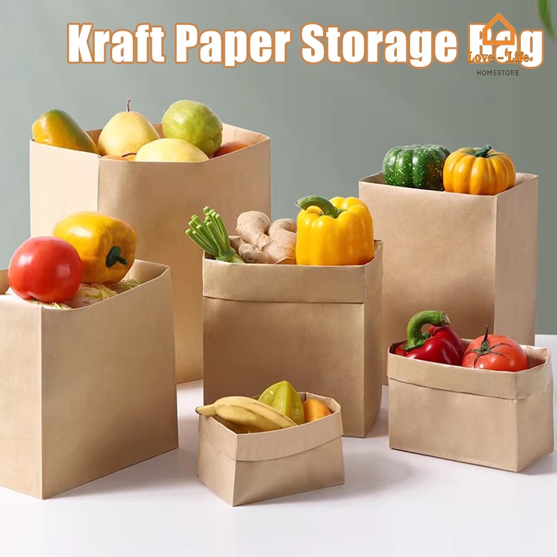 Túi lưu trữ giấy kraft màu nâu dày bền / multi-purpose rau củ quả bánh mì đồ ăn nhẹ túi đóng gói / tổ chức chống thấm dầu