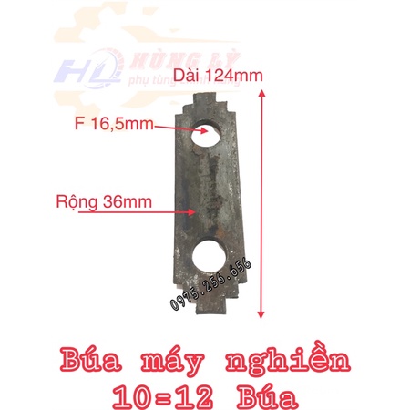 Búa Máy Nghiền 10=12 Búa Dầy búa nghiền phụ tùng máy nghiền hùng lỳ