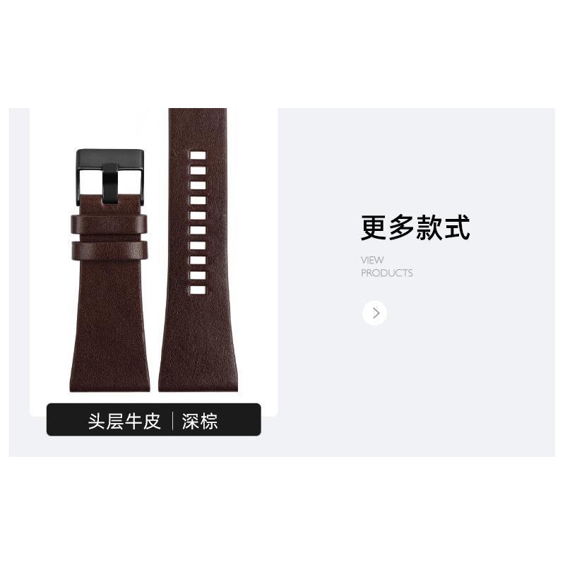 Dây Đeo Đồng Hồ Bằng Da Thật Màu Đen 7396 7391 28mm 30mm Cho Nam & Nữ