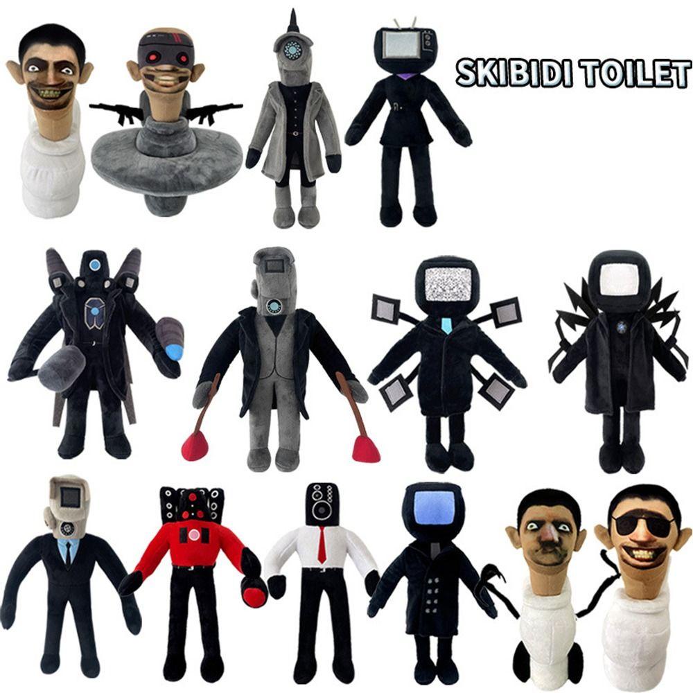 Layor1 man plush toy, toilet man cartoon doll búp bê skibidi, gift tv man stuffed toy men