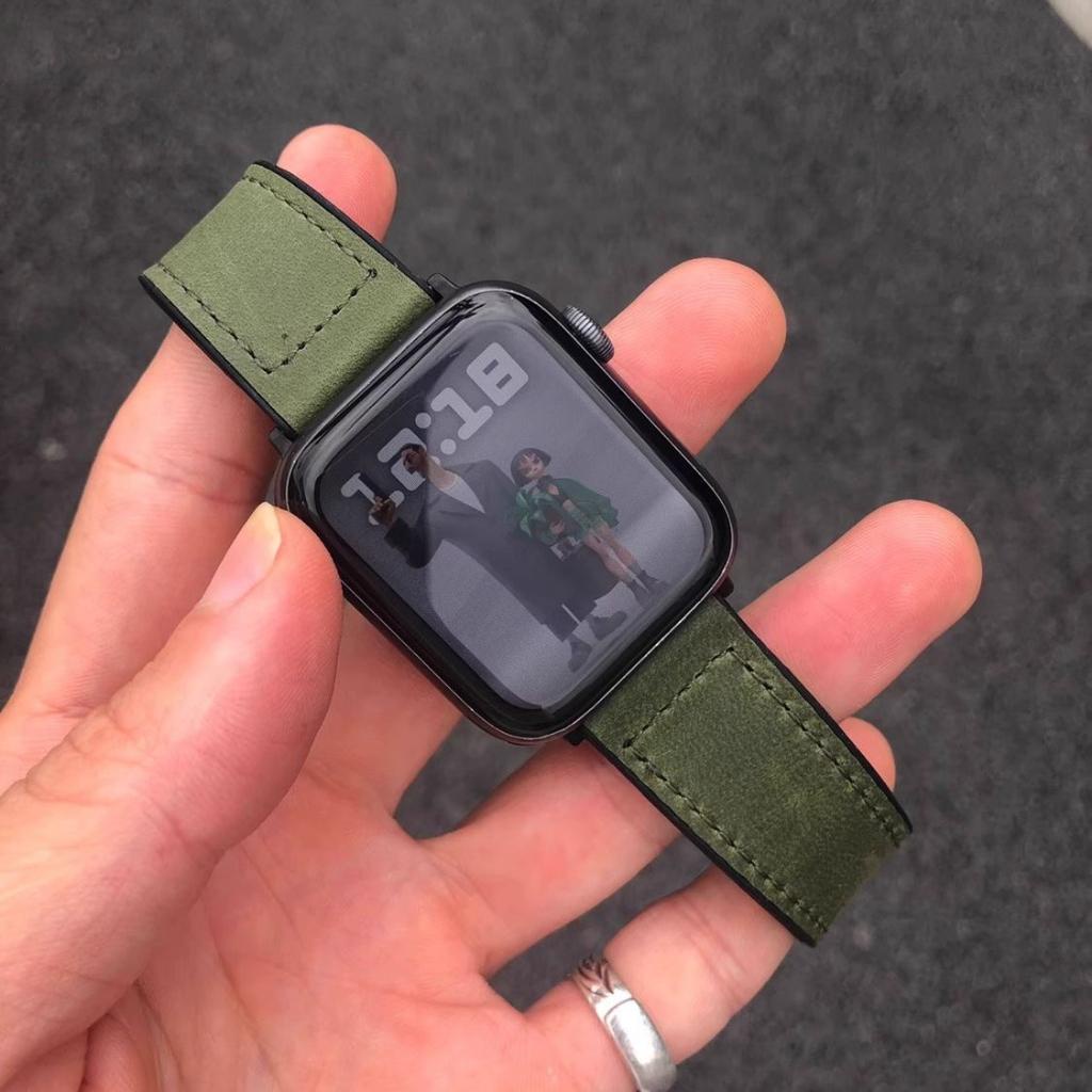 Dây Đeo Bằng Da Thật Dành cả nam và nữ Cho Apple Watch Series 8 7 6 SE 5 4 49mm 41mm 40mm 44mm 45mm