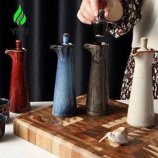 YIYU Lọ gia vị nhà bếp hạt tiêu hộp đựng gia vị bằng gốm sứ retro sáng tạo