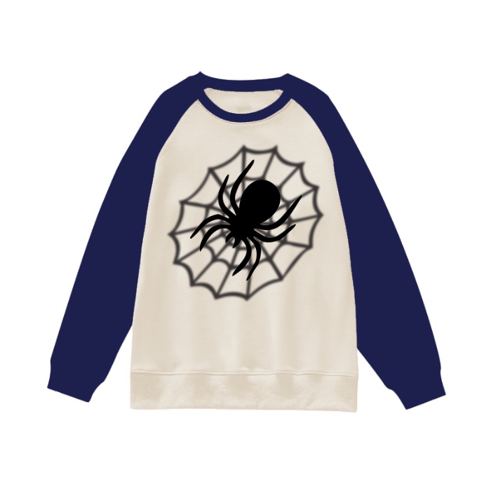 100% cotton 2023 hàn quốc thu đông mới vai in ghép nối dài tay t-shirt nữ hàng đầu