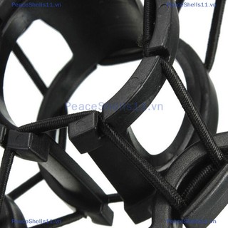 Peaceshells universal professional condenser microphone mic shock mount holder studio recording for large diaphram mic clip black.
