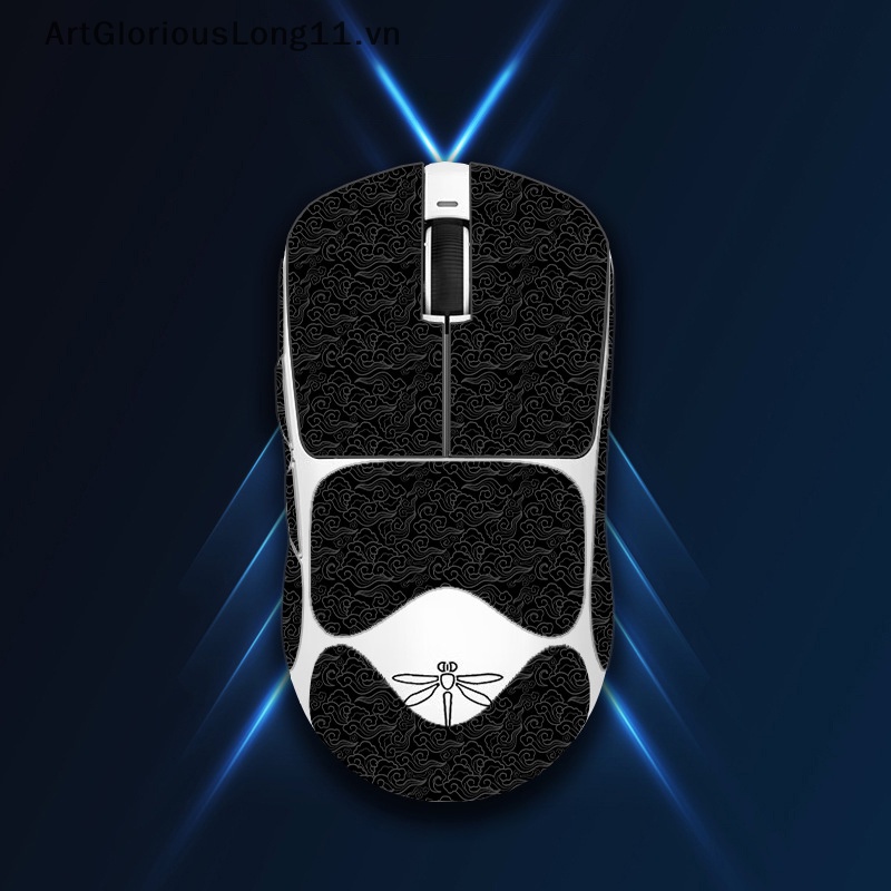 Artgloriouslong mouse grip tape skate sticker non slip suck sweat for vgn dragonfly f1 wireless gaming mouse.