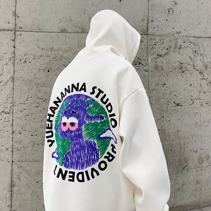 Ifnicefuture Áo khoác Hoodie Nam Hoodie Basic Unisex Nỉ From Rộng Màu Đen