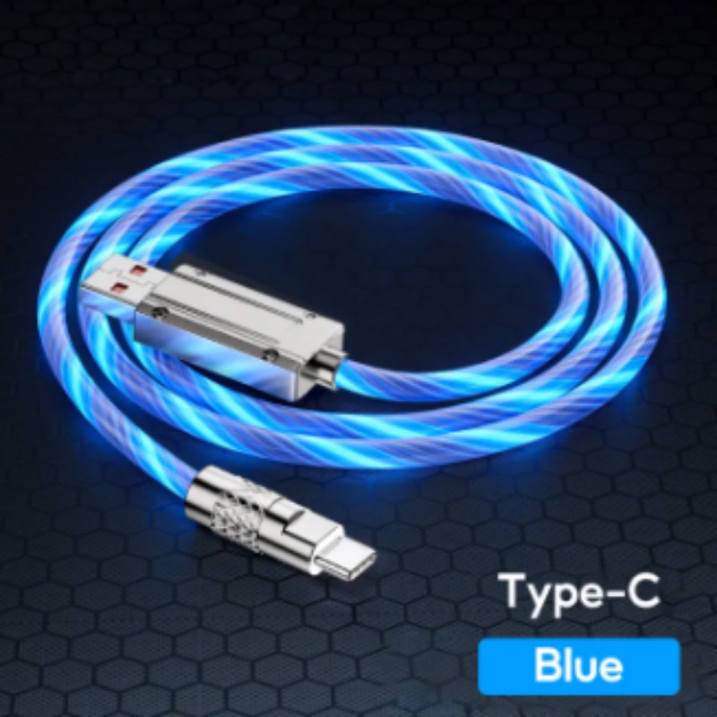 Tbtic 5a sạc siêu nhanh cáp dữ liệu ánh sáng có thể xoay tương thích cho iphone cho xiaomi cáp usb c loại c micro usb dây sạc khuỷu tay