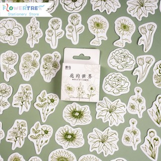 46 cái hoa thế giới nhãn dán tạp chí sổ lưu niệm trang trí nhãn dán