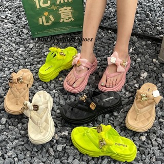 Women's outerwear slippers non-slip eva casual thick-soled flip-flops