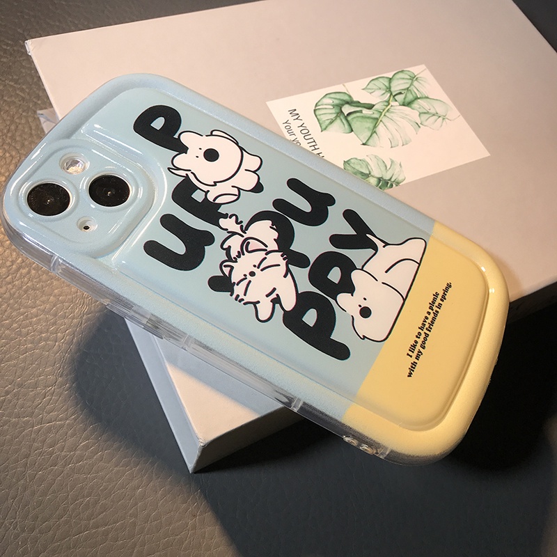 Soft soap blue puppy case wtih phone chain strap cho oppo reno 10 pro 7 8 z 5g 10 pro 8 5g 7 z 8 6 5 oppo a78 a77s a54 a16k a17 a17k a95 a96 a98 a58 a55 a57phone Việt