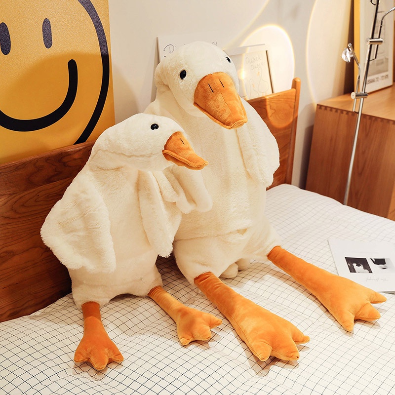 Búp Bê Thiên Nga Trắng Cỡ Lớn Ngủ Trưa Nhồi Bông Làm Quà Tặng dehc