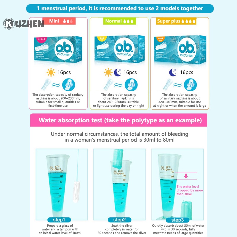 Kuzhen 16 cái / bộ băng vệ sinh pro comfort  chăm sóc kinh nguyệt hot