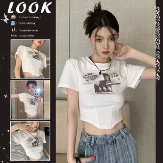 GD1 Áo phông áo croptop áo baby tee American Vintage 2023 New Style AU081641 