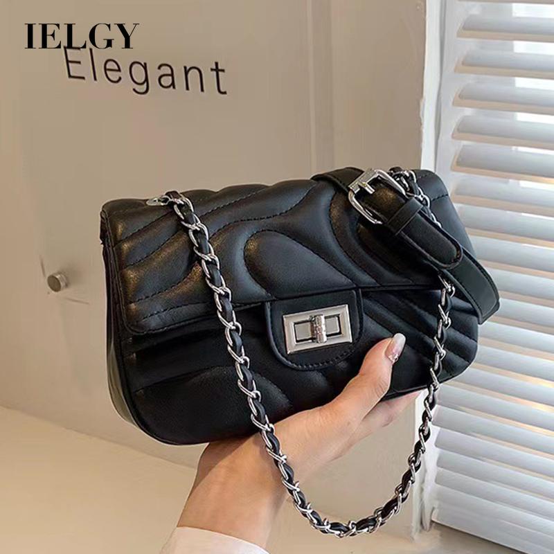 Túi Đeo Chéo Khóa Dây Xích Nhỏ Thêu Họa Tiết Tươi Mới Có Khóa Gài Dành Cho Bạn Nữ