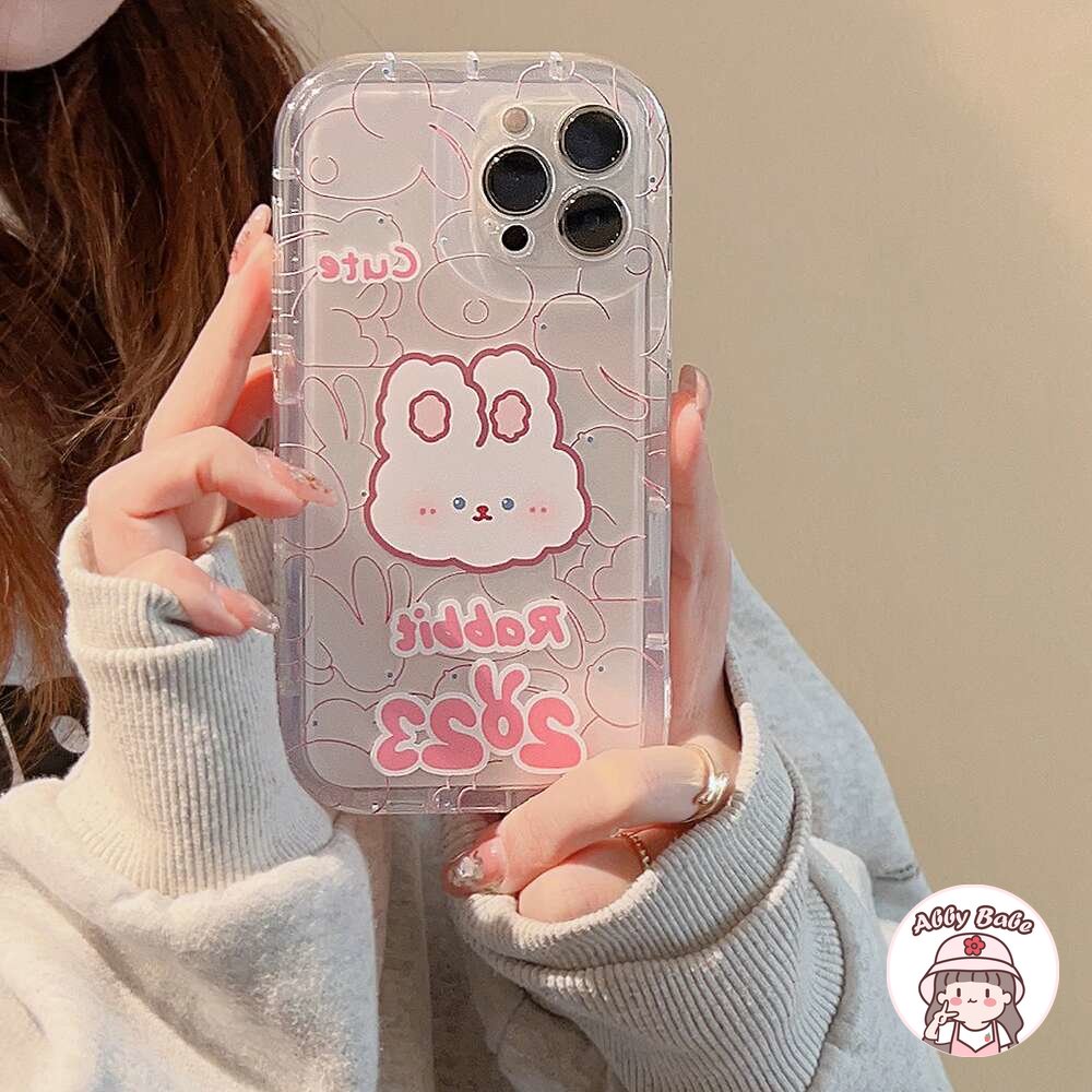 Ốp Điện Thoại TPU Mềm Trong Suốt Chống Bụi Bẩn In Hình Thỏ Hoạt Hình Dễ Thương Cho IPhone 14 Pro Max 13 12 11 Pro Max