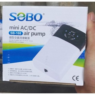 Máy Sủi Oxy Tích Điện 2 Vòi Sobo SB-268 (2W - 2x3Lít/Phút)-Phòng Cúp Điện Cho Hồ Cá , Đi câu cá.