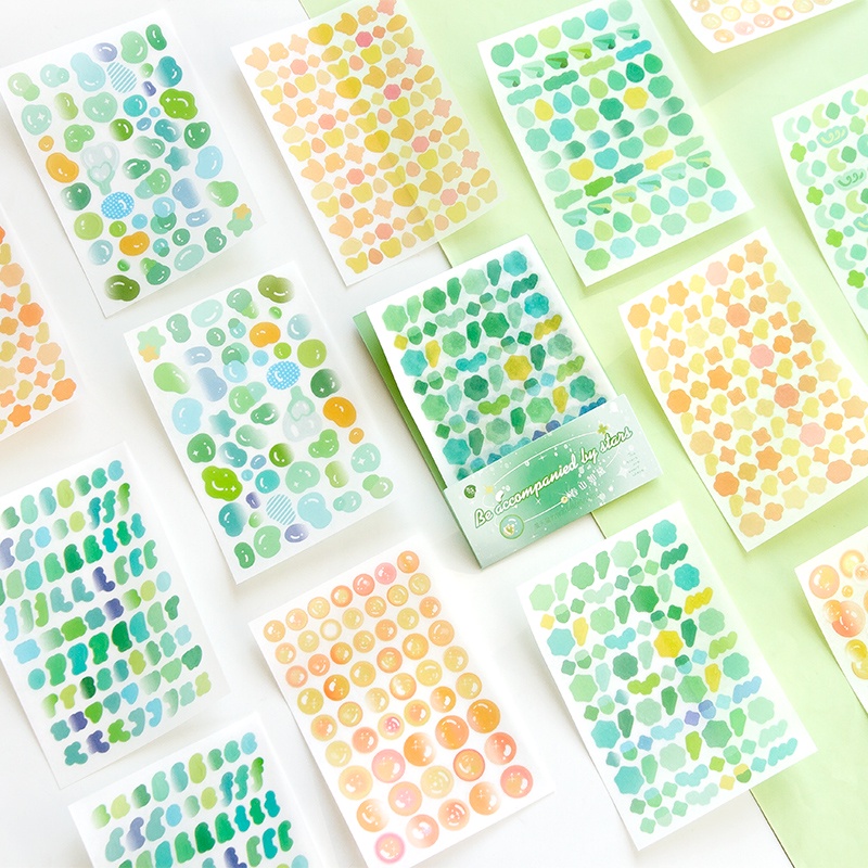 Bộ 10 Miếng Dán Hình Ngôi Sao Bong Bóng Trang Trí Sổ Tay