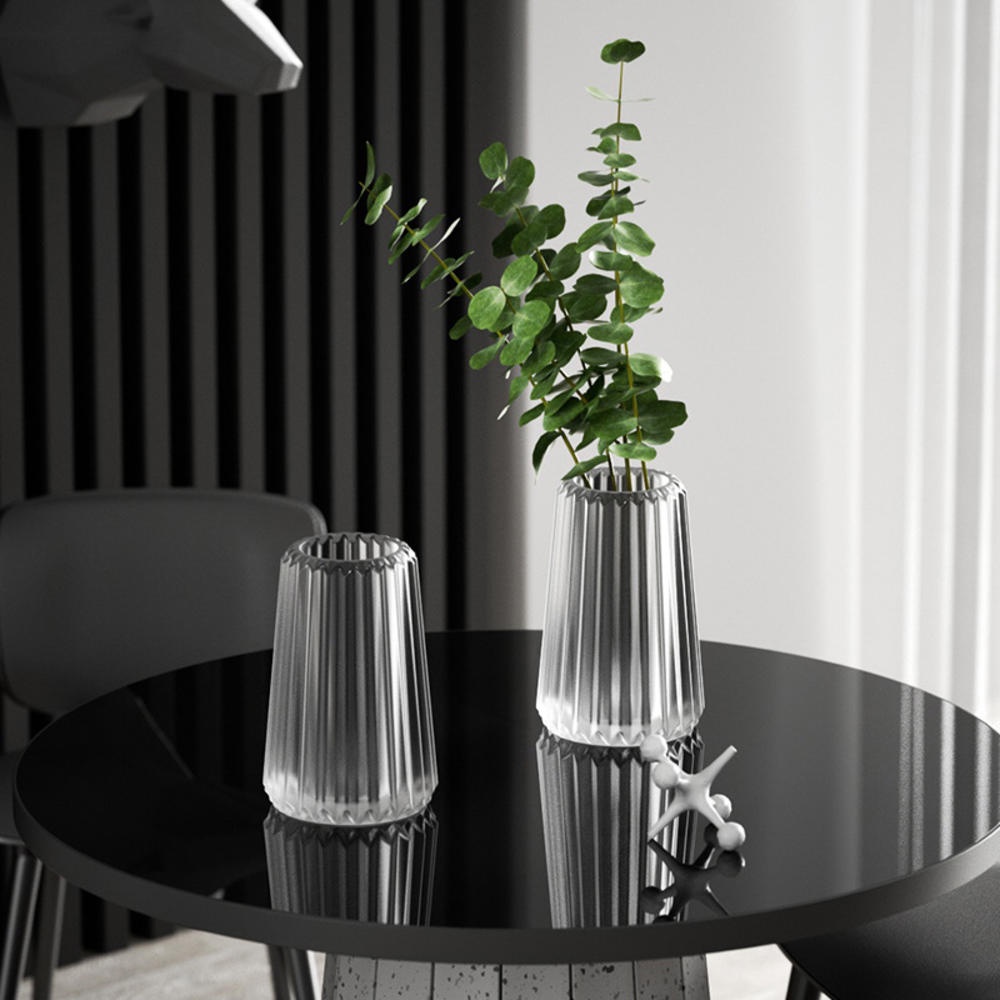 Khuôn Silicone Làm Chậu Hoa Bằng Nhựa Epoxy Hình Lọ Hoa Kẻ Sọc Độc Đáo Trang Trí Nhà Cửa DIY