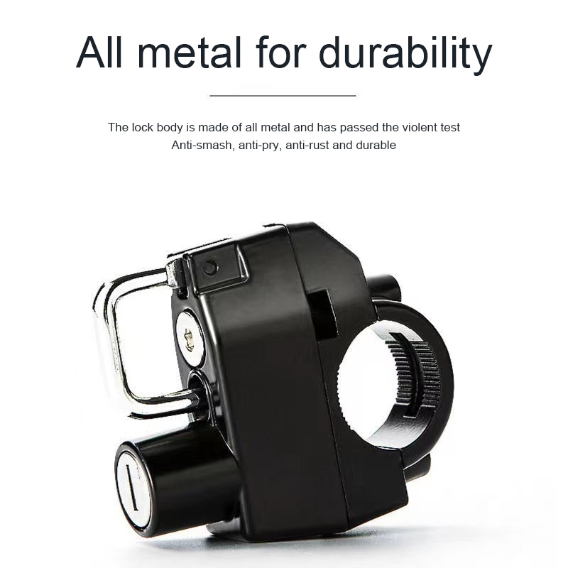 Khóa mũ bảo hiểm cho xe máy, xe đạp điện hai chế độ khóa mũ và treo đồ - Chất thép chống gỉ an toàn - Kèm 2 chìa khóa YKD