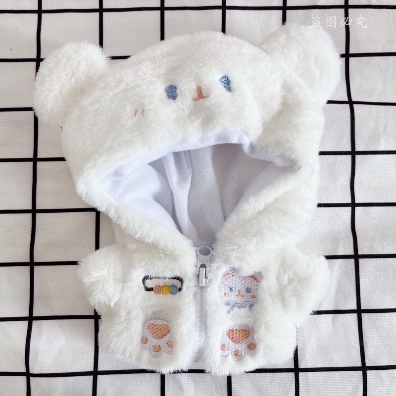 Bộ Áo Khoác + Quần Dài 20cm 20cm Bằng Cotton Có Khóa Kéo In Họa Tiết Gấu / Ngôi Sao Dễ Thương