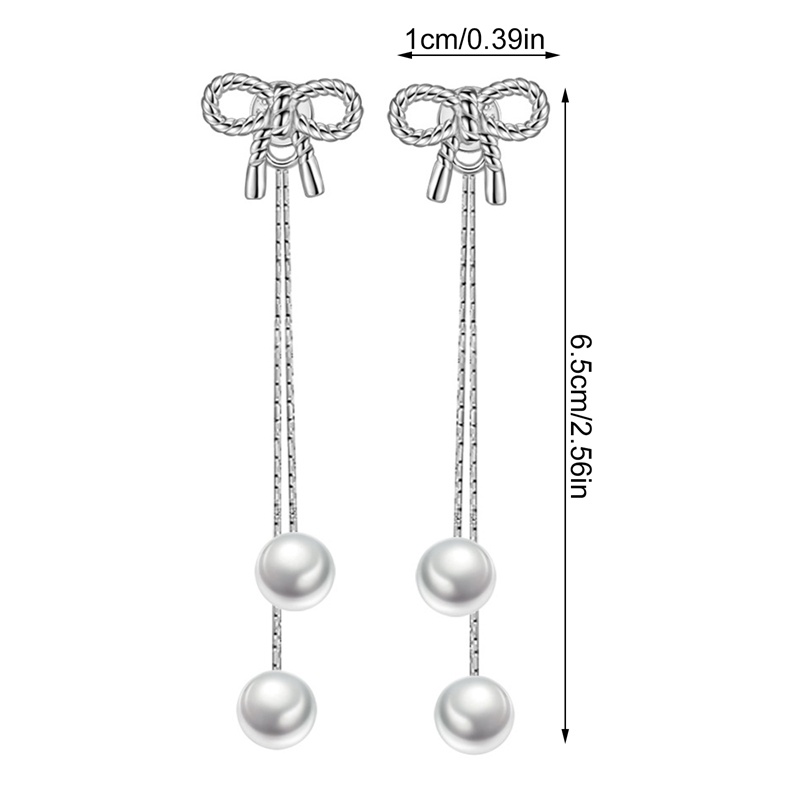 Đôi Bông Tai Nơ Tua Rua Đính Đá Thời Trang Cho Nữ