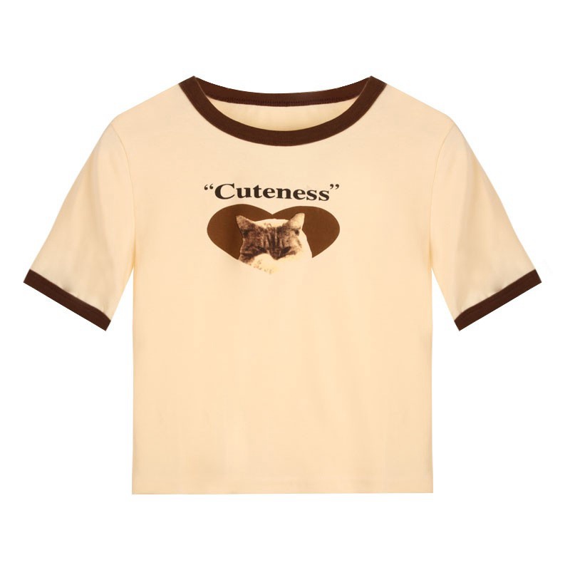 NRVP Áo Thun Tay Ngắn In Họa Tiết Phong Cách Hàn Quốc Mới Cho Nữ