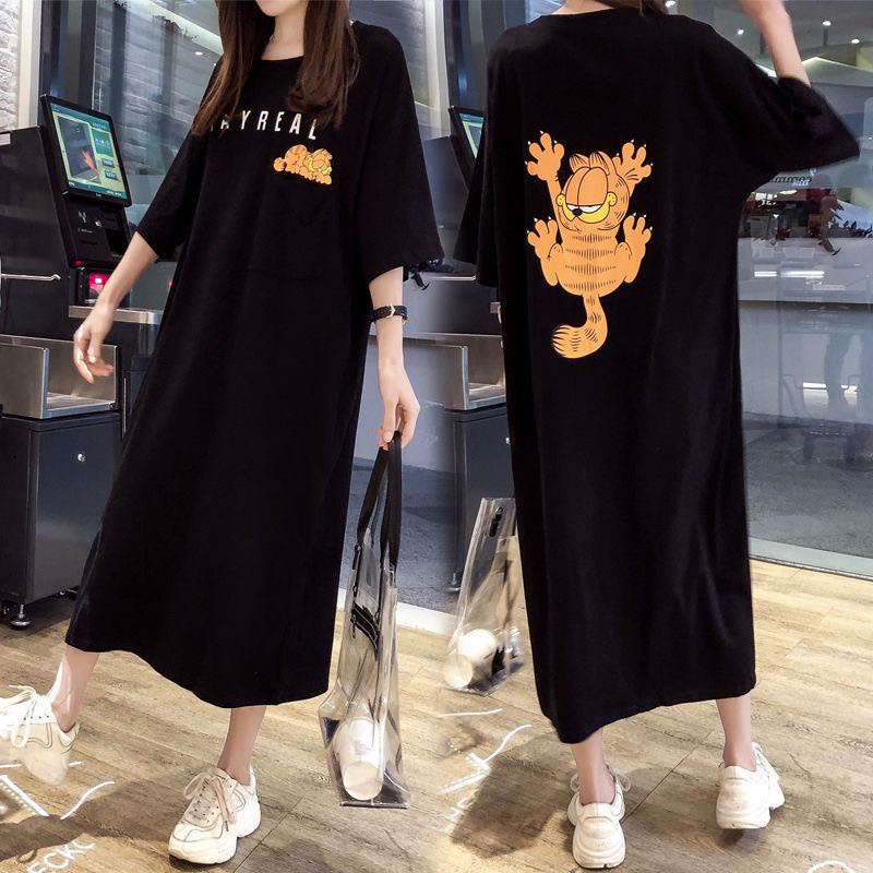 Đầm C10216 ngắn tay thời trang dành cho nữ oversize 40-150kg