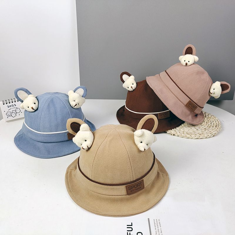 Mũ Tai Bèo Chống Nắng Hình Hai Chú Gấu Dễ Thương Thời Trang Thu Đông Cho Nam Và Nữ
