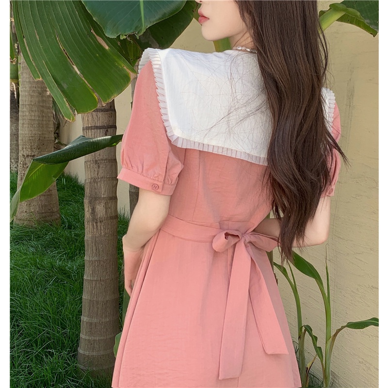 Đầm Maxi Chữ A Tay Phồng Cổ Búp Bê Phong Cách Hàn Quốc Thời Trang Mùa Hè 2023 Mới