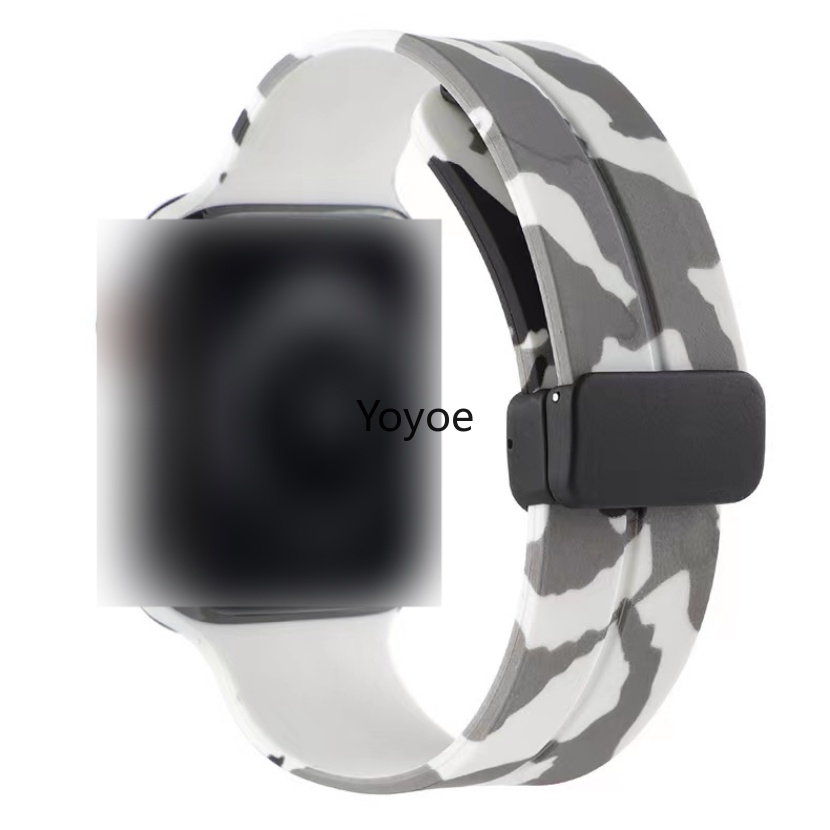Dây Đeo Họa Tiết Rằn Ri Bằng Silicone Cho Apple Watch 40Mm 41mm 42mm 44mm 45mm 42mm iwatch 8 Ultra 49mm 7 6 5 4 3 2 1