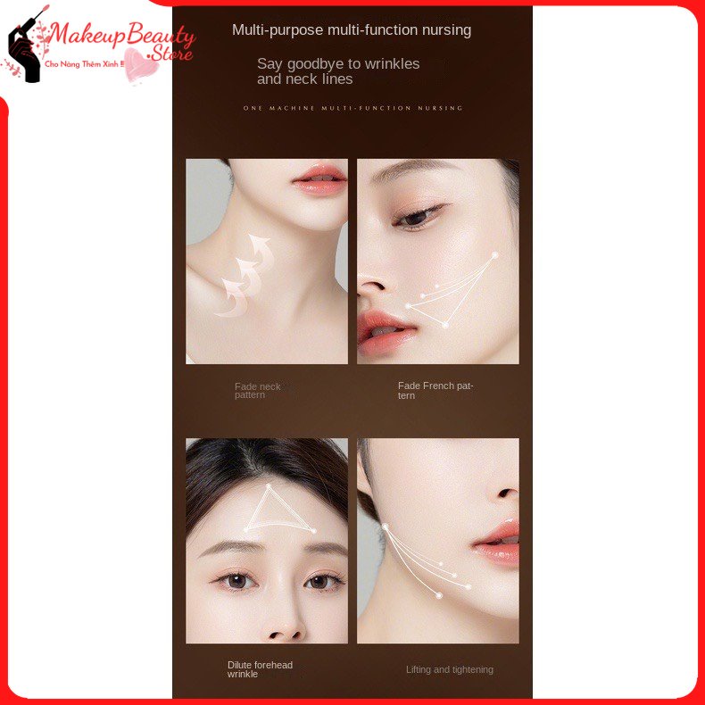 Máy massage nâng cơ da mặt toàn diện. Máy mát xa nâng và làm săn chắc da mặt đa dhiều HIH MS 245