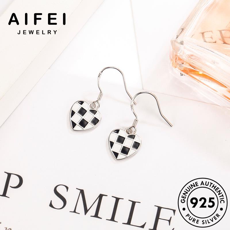 AIFEI JEWELRY cổ điển tròn sức tua bạc bông khuyên xỏ quốc bản thật nữ thời cờ phụ bàn Thời tai kiện hàn nguyên vành 925 trang E707