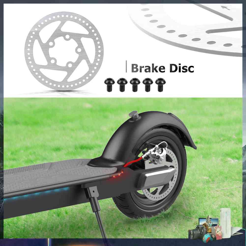 Đĩa Phanh 120mm M365 PRO Bằng Thép Bạc Kèm 5 Ốc Vít Cho Xe Điện