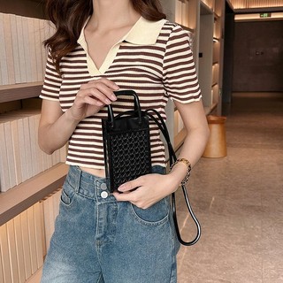 Túi Đeo Chéo Mini Hình Vuông Đựng Điện Thoại Thiết Kế Đơn Giản Thời Trang Cho Nữ
