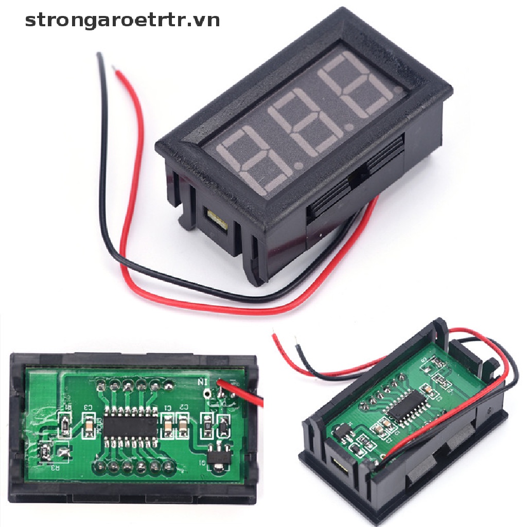 Vôn Kế Điện Tử Mini DC 0-30V Cho Xe Hơi